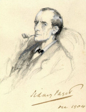 シドニー・パジェットの描いたホームズの肖像（1904年）